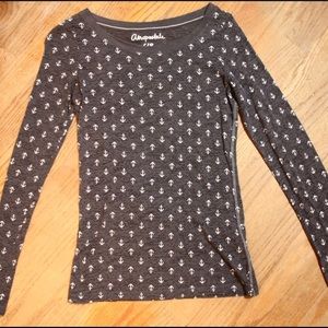Anchor printed long sleeve shirt
